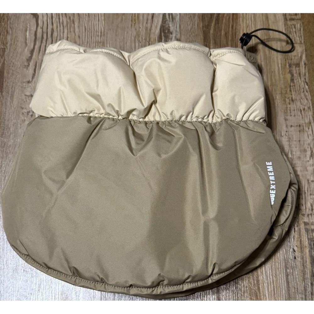 Nwot UGG Extreme Puffer Gaiter Shasta Rev Beige Reversible Winter Neck warmer